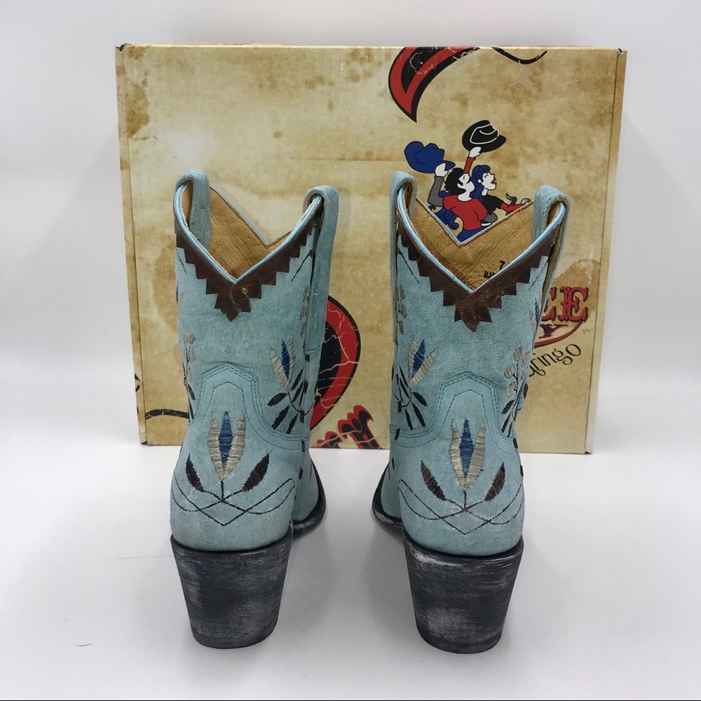 🆕 OLD GRINGO | Amitola Cowgirl Leather Blue Boots - Picture 5 of 7